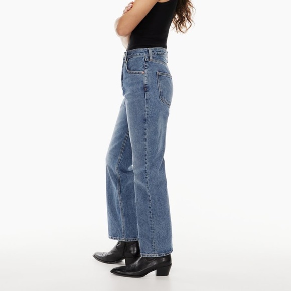 NWT Aritzia Denim Forum The Joni High Rise Loose 29L Size 27 3 Yrs Bleu N Stormy - Picture 3 of 5